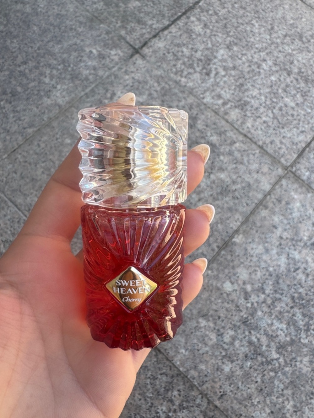 Sweet Heaven Cherry Perfume Bottle - Red Glass